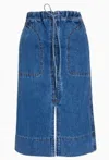 Rejina Pyo Women's Denim Midi Skirt In Blue In Blue