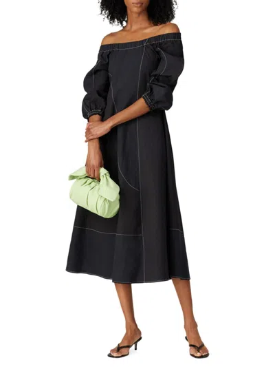 Rejina Pyo Women's Off Shoulder Midi Dress In Black