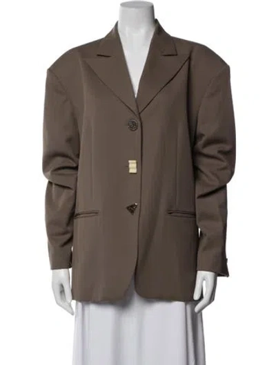 Pre-owned Rejina Pyo Wool Blazer In Brown