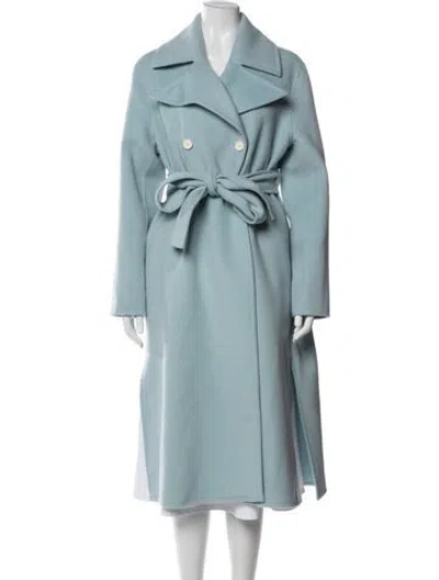 Pre-owned Rejina Pyo Wool Coat In Blue