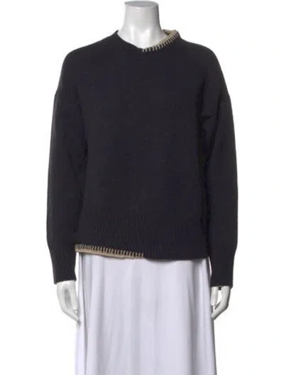Pre-owned Rejina Pyo Wool Crew Neck Sweater In Blue