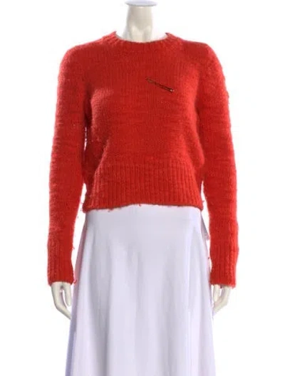 Pre-owned Rejina Pyo Wool Crew Neck Sweater In Orange