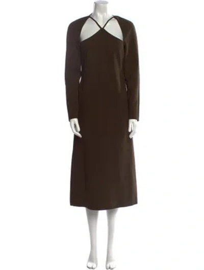 Pre-owned Rejina Pyo Wool Midi Length Dress W/ Tags In Green
