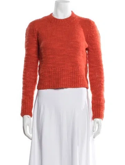 Pre-owned Rejina Pyo Wool Mock Neck Sweater In Orange