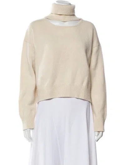 Pre-owned Rejina Pyo Wool Turtleneck Sweater In Neutral
