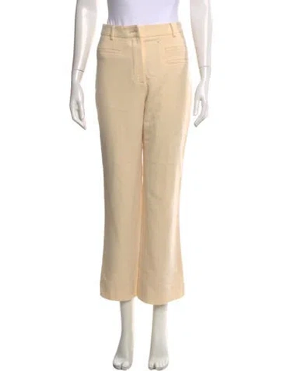 Pre-owned Rejina Pyo Wool Wide Leg Pants In Neutral