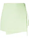 Rejina Pyo Wrap-detail Miniskirt In Green