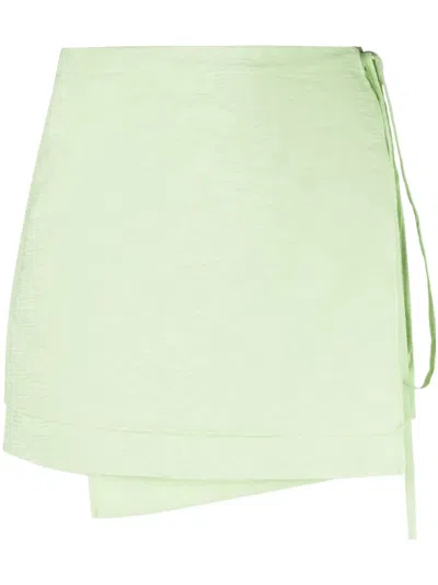 Rejina Pyo Wrap-detail Miniskirt In Green