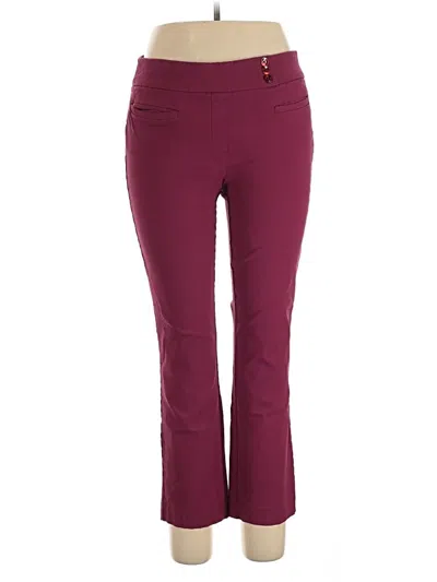 Pre-owned Rekucci Active Pants In Burgundy