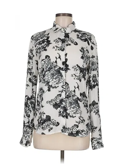 Pre-owned Rekucci Long Sleeve Blouse In White