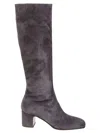 Relac Anthracite Suede Knee-high Boots In Gray
