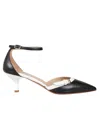 Relac Pointed Toe Heels With Ankle Strap In Pink