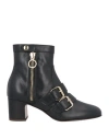 Relac Woman Ankle Boots Black Size 9 Leather In Black