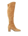 Relac Woman Boot Camel Size 8 Leather In Neutral
