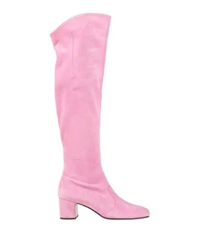 Relac Woman Boot Pink Size 8 Leather In Pink