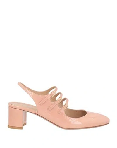 Relac Woman Pumps Blush Size 6 Leather In Pink