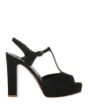 Relac Woman Sandals Black Size 10 Leather