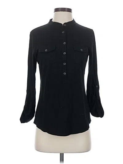 Pre-owned Relativity 3/4 Sleeve Blouse In Black