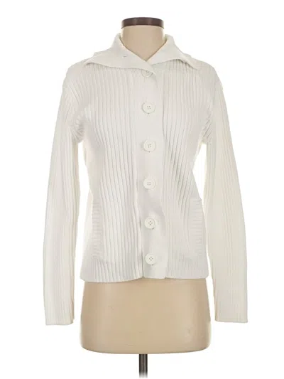 Pre-owned Relativity Cardigan Sweater In White