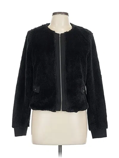 Pre-owned Relativity Faux Fur Jacket In Black