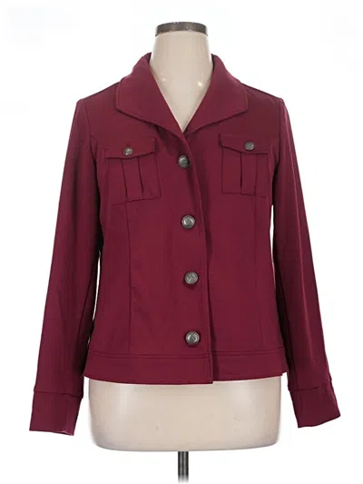 Pre-owned Relativity Jacket In Burgundy
