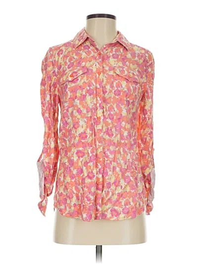 Pre-owned Relativity Long Sleeve Blouse In Pink