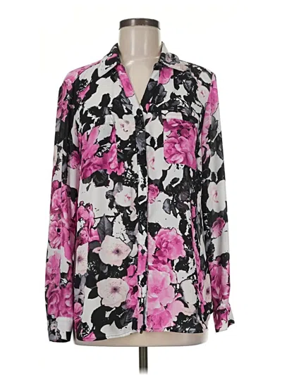 Pre-owned Relativity Long Sleeve Blouse In Pink