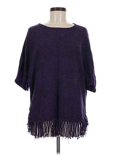 Pre-owned Relativity Poncho In Purple