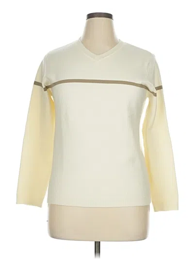 Pre-owned Relativity Pullover Sweater In White