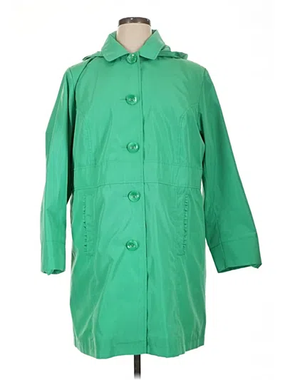 Pre-owned Relativity Raincoat In Green