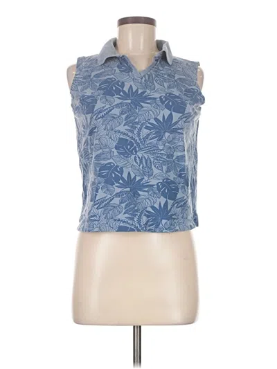 Pre-owned Relativity Sleeveless Blouse In Blue