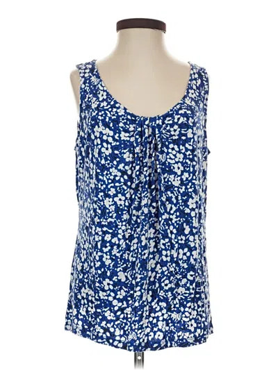 Pre-owned Relativity Sleeveless Blouse In Blue