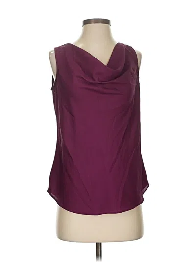 Pre-owned Relativity Sleeveless Blouse In Burgundy