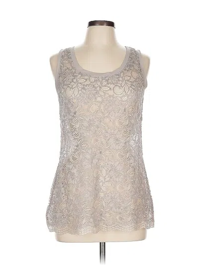 Pre-owned Relativity Sleeveless Blouse In Silver