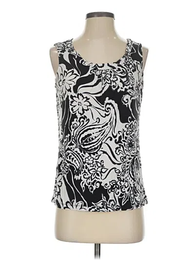 Pre-owned Relativity Sleeveless Top Black Scoop Neck Tops