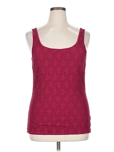 Pre-owned Relativity Sleeveless Top Burgundy Scoop Neck Tops