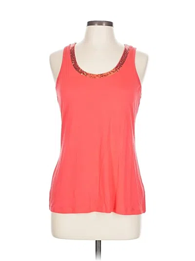 Pre-owned Relativity Sleeveless Top Orange Scoop Neck Tops