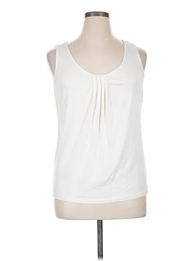 Pre-owned Relativity Sleeveless Top White Scoop Neck Tops