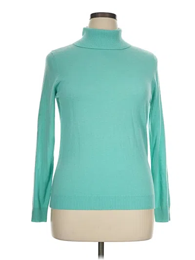 Pre-owned Relativity Turtleneck Sweater In Teal