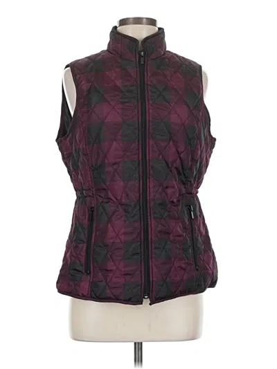 Pre-owned Relativity Vest In Burgundy