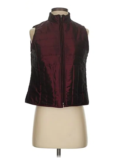 Pre-owned Relativity Vest In Burgundy
