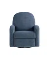 Relax A Lounger 31.9"w Polyester Phoenix Swivel Rocker Recliner In Blue