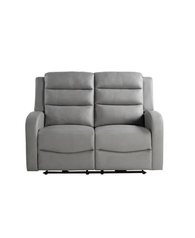 Relax A Lounger 54.7"w Polyester Akron Power Reclining Loveseat In Gray