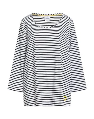 Relax By Marina Rinaldi Woman T-shirt White Size Xxl Cotton, Elastane In Animal Print