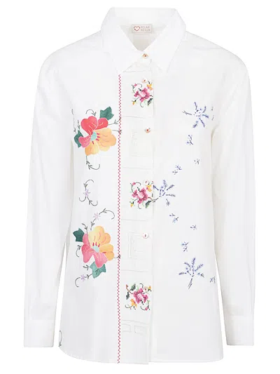 Relax Re-lux Relax Re Lux Cotton Boyfriend Shirt In White
