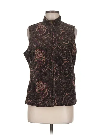 Pre-owned Relaxed By Charter Club Vest In Purple