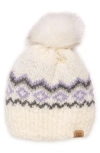 Reliable Of Milwaukee Bouclé Pattern Pompom Beanie In Multi