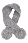 Reliable Of Milwaukee Crossover Pompom Scarf In Gray