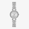 Relic By Fossil Anita Womens Crystal Accent Silver Tone Bracelet Watch Zr34626 In Metallic