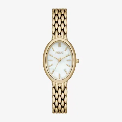 Relic By Fossil Avery Megan Womens Gold Tone Bracelet Watch Zr37313